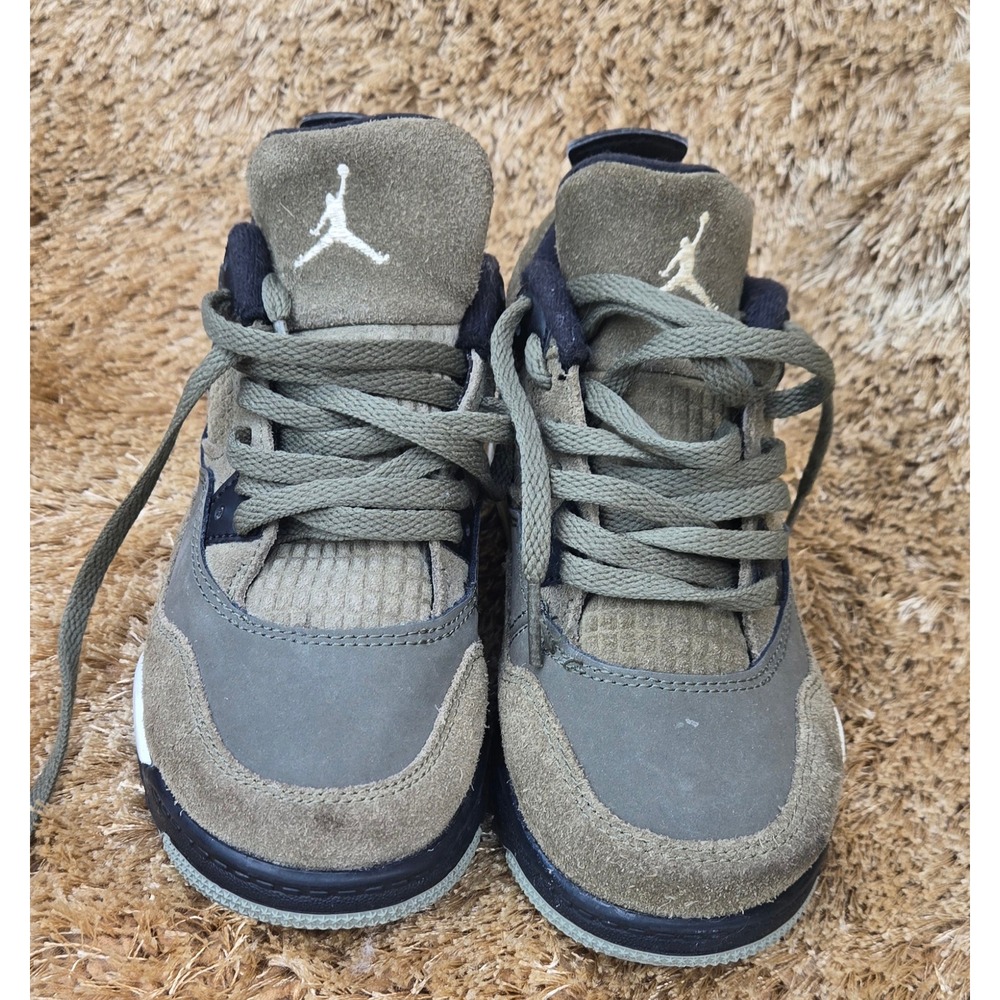 Jordan 4 Retro SE Craft Olive Kids Sneakers FB9929-200 Size 13C Medium Olive